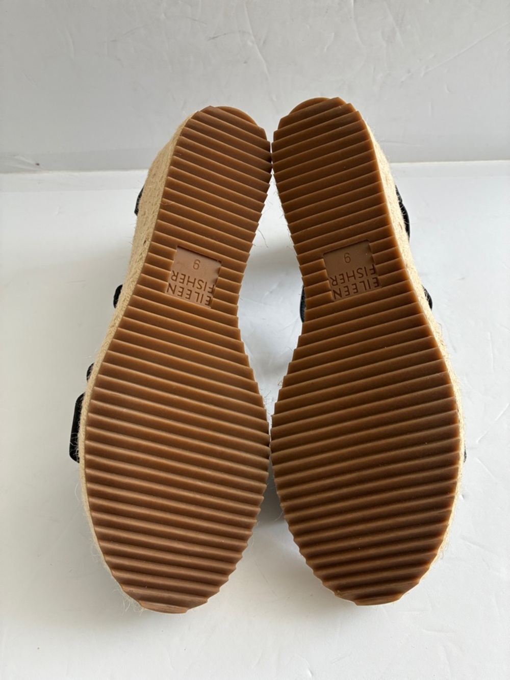 Eileen Fisher $195 Wanda Tumbled Nubuck Espadrille Suede Wedges Platform - Picture 10 of 10